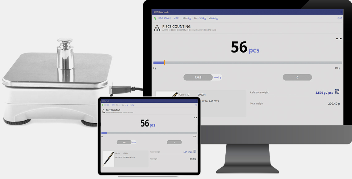 Weegschaal koppelen aan een externe laptop of tablet is de toekomst van het wegen