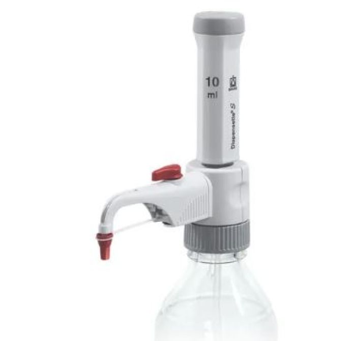 Brand Dispensette S analog fix volume 1 ml met Safety-Prime