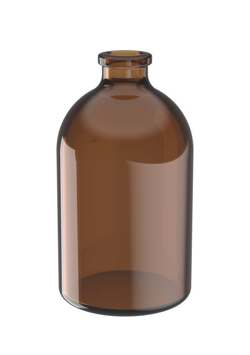 V73 - 100ml Injectiefles 20mm bruin type III