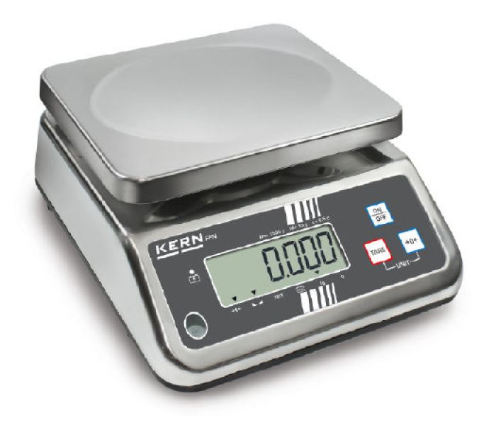 Kern FFN15K 5 IPM edelstaal tafelweegschaal & IP65 15 kg 5 g
