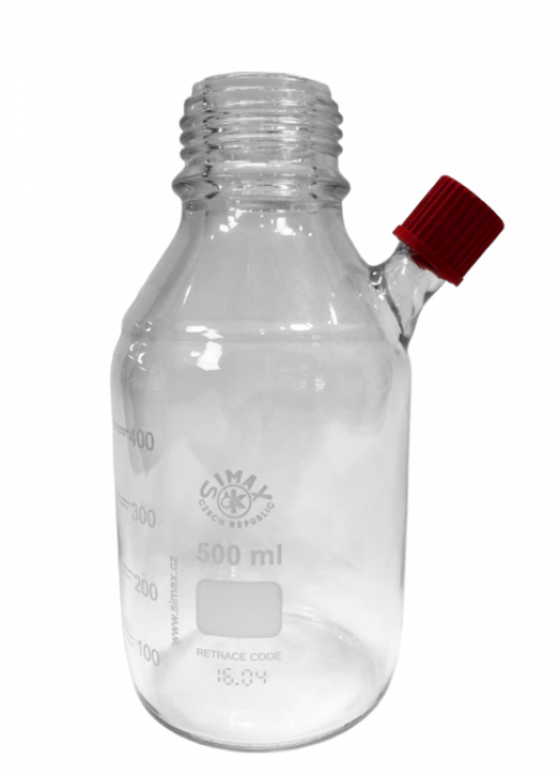 ANKOM 7131 fles 500 ml helder gecoat & Septa poort voor RF