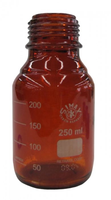 ANKOM 7127 fles 250 ml bruin gecoat voor RF systeem