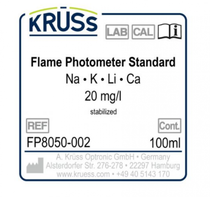 Krüss FP8050-002 kalibratievloeistof vlamfotometer 20 mg/l