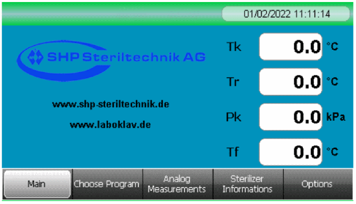 SHP touchscreen display Laboklav 55-195