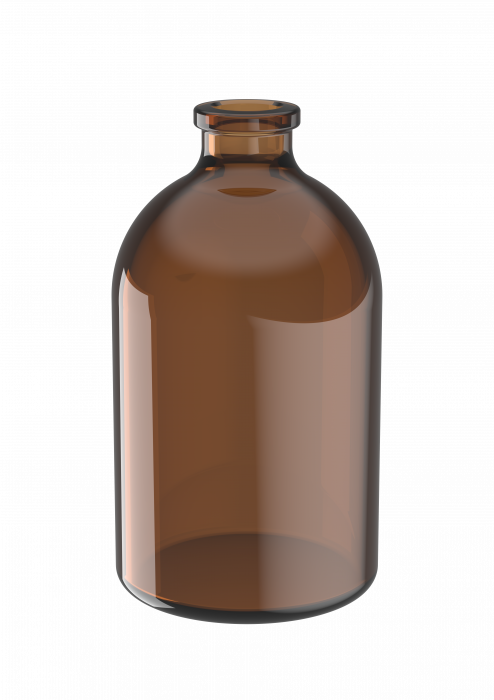 V73 - 100ml Injectiefles 20mm bruin type III