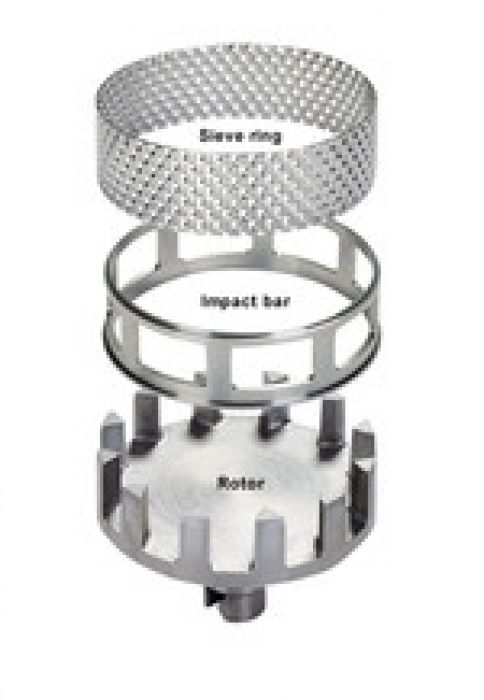 Fritsch RVS zeefring 1 mm voor impact bar Pulverisette 14