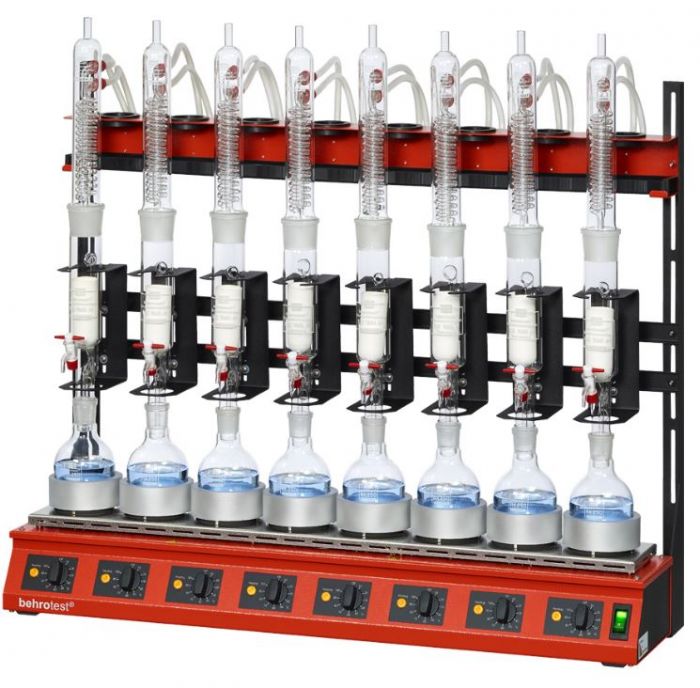 Behr R108S complete Soxhlet extractie opstelling 8 x 250 ml