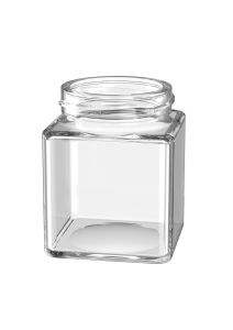 Vierkante Glazen pot