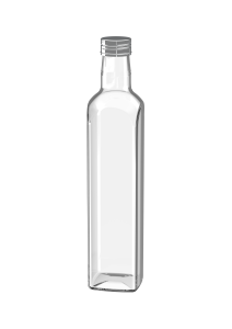 Glazen fles voor levensmiddelen