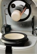 Fritsch mortierkom sintercorund met stamper & schraper P2