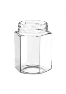 Hexagonale Glazen pot