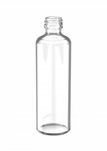 50ml Kruik, PP18 schroefmonding, helder glas